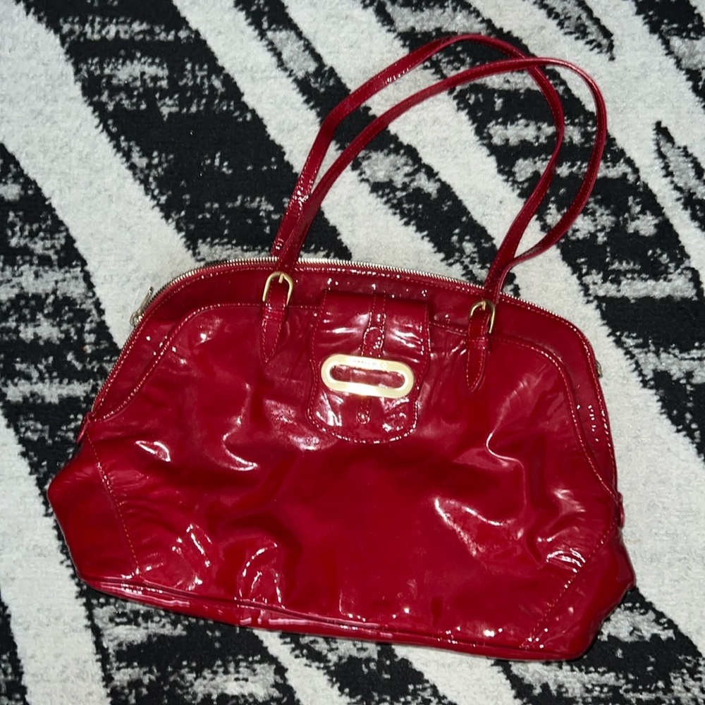 Jimmy Choo red patent leather purse